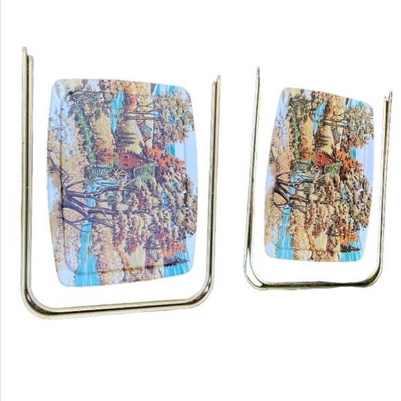 Vintage Other - SET Of 2 Vintage Lavada Country Theme Metal TV Trays Metal Tray TV Table MCM